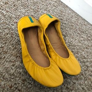 Mustard yellow Tieks ballet flats